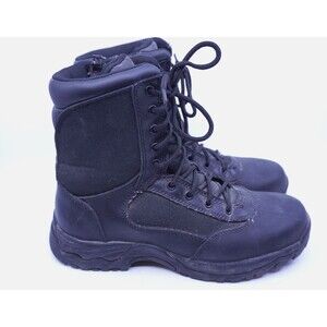 Thorogood Boots Men's Sz 9 Wide 8" Leather Side Zip Tactical Jump Black 834-6044